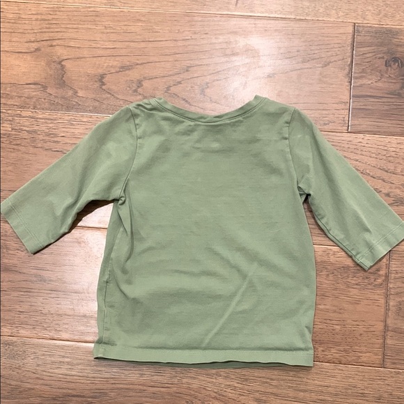 Green Kids Shirt with Girl and Flower Print - Picture 3 of 6